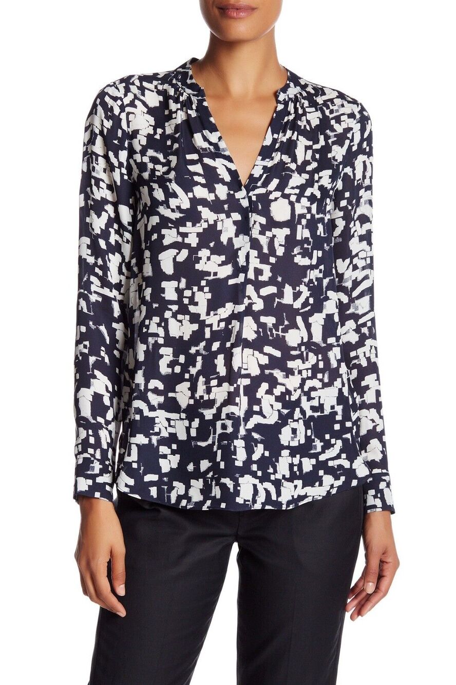 VINCE silk button-down top Blouse size 4 S